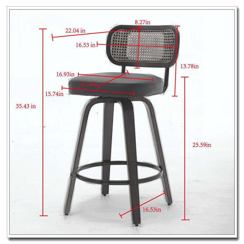 Ensemble de tabourets de bar 26 po, Beige