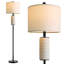 Lampe sur pied de 64 po en céramique et en métal moderne, convenant aux salons, aux chambres et aux bureaux