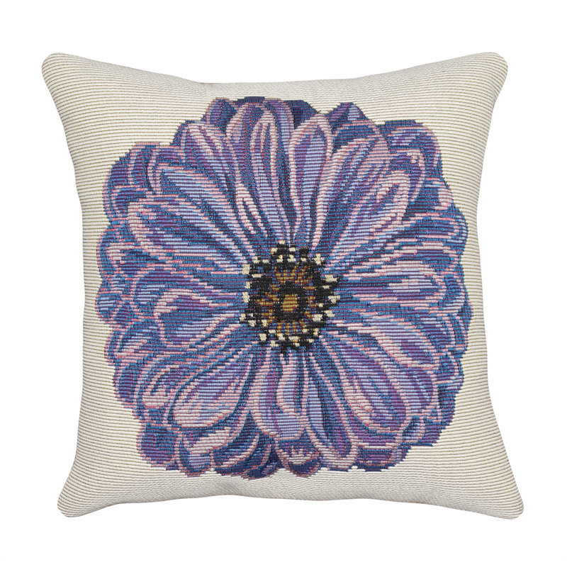 Marina Flower Indoor/Outdoor Pillow, Purple Floral