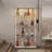 Tempered Glass Display Cabinet,Wine Cabinet, Storage Cabinet,File Cabinet,With Bluetooth LED Strip,Can Be Controlled By Remote Control Or Mobile APP,Swivel Casters,Can Be Placed Anywhere-114484499