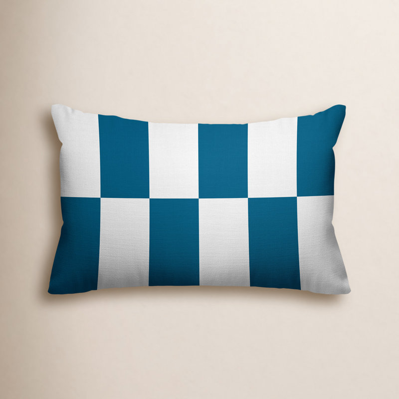 Coussin Luella, Turquoise, 14 po x 20 po, Rectangulaire