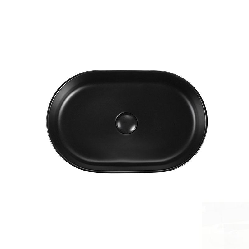 Lavabo ovale en céramique brillante de qualité supérieure avec une finition résistante aux rayures pour une décoration moderne de cuisine et de salle de bain