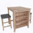 3 Pieces Counter Height Table Set, 1 Table And 2 Stools