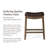 Maven Lane Adrien Backless Saddle Stool with Faux Leather Upholstery-125402578-125402568