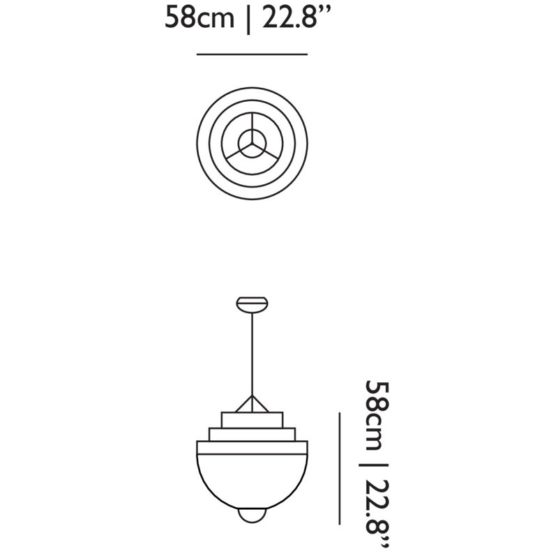 Meshmatics 1 - Light LED Chandelier, Small