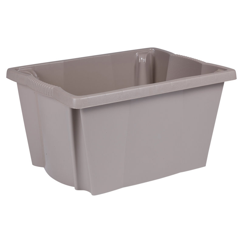 Symple Stuff Plastic Decorative Bin, Brown