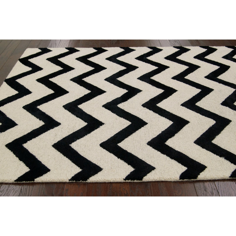 Tapis ivoire à chevrons Panama, 7 pi 6 po x 9 pi 6 po