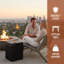 Table d'appoint avec couvercle vertical MGO, lattes verticales, réservoir de 20 lb, capacité de 100 lb, résistant aux intempéries