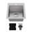 Karran Matrix 17" Top Mount Workstation 16 Gauge Single Bowl Stainless Steel Sink with Accessories