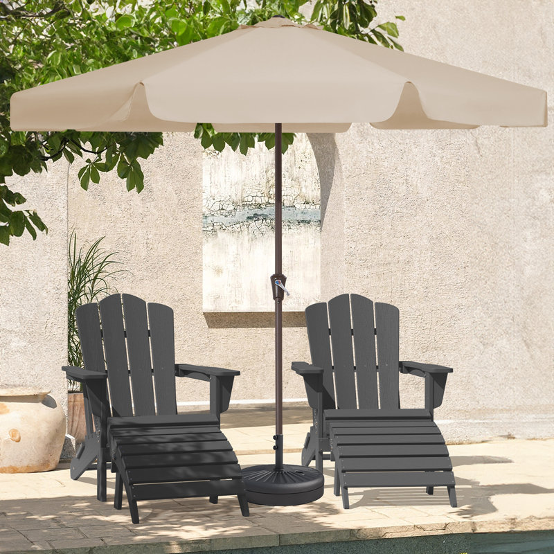 Parasol de marché pour patio extérieur, Beige, H 99,6 po x l 132 po x P 132 po