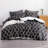 3 Pieces Duvet Cover Set, 100% Brushed Microfiber Curve Pattern Comforter Cover Set with Ties - NTBAY-50028010