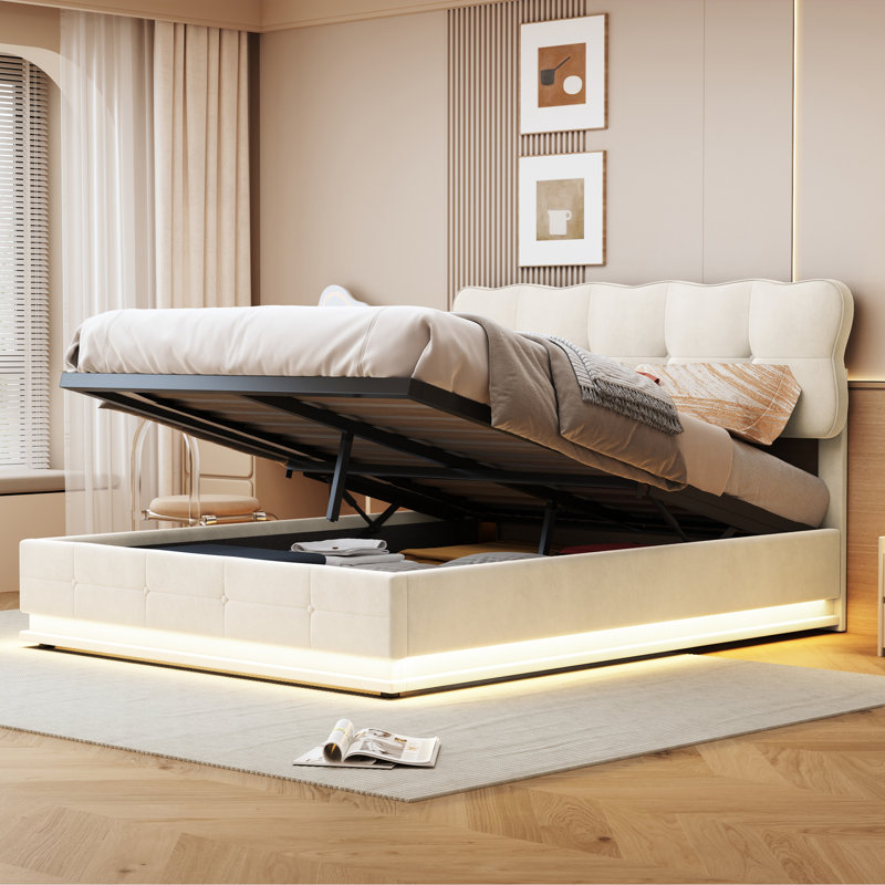 Upholstered Ottoman Storage Bed, European Double (140 x 200 cm)