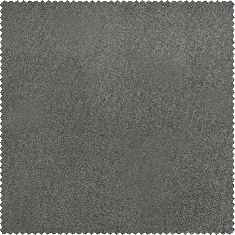 Loria Plush Velvet 100% Blackout Curtains For Bedroom, Living Room - Single Panel, 50" W x 84" L, Nightlife Gray