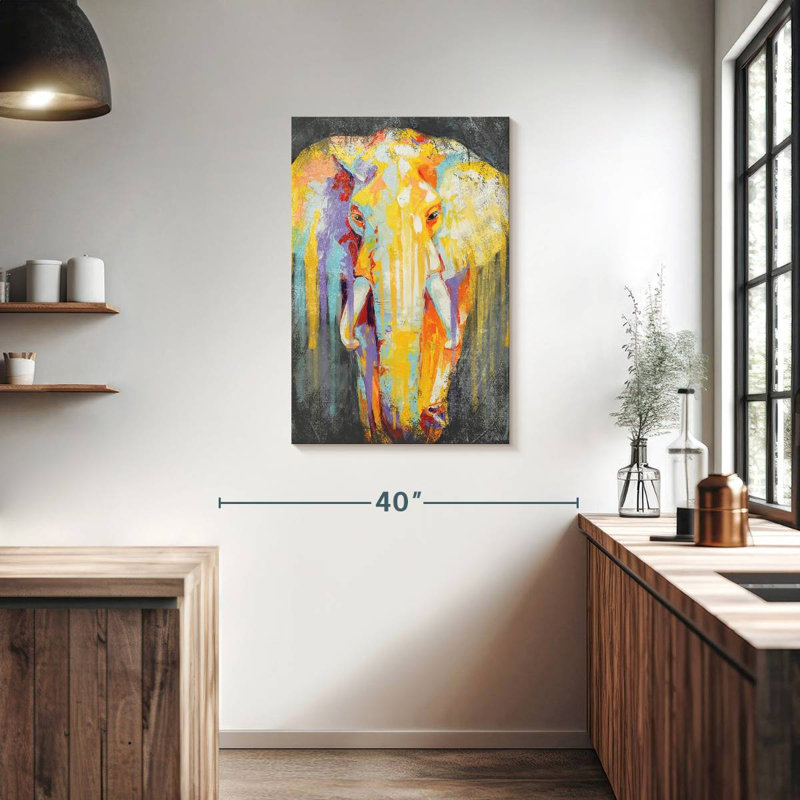 Brampt Elephant Paint Drip, 36" H x 24" W
