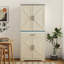 Charmante armoire en bois avec DEL et tiroir pour un rangement polyvalent