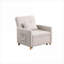 Fauteuil-lit convertible compact à siège simple, fauteuil réglable en tissu beige doux pour les petits espaces