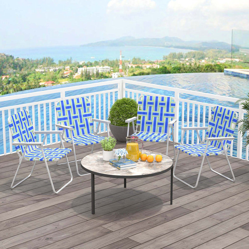 Sharneka Folding Beach Chair, Blue