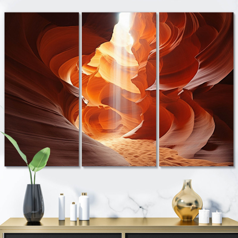 Ensemble de 3 décorations murales en métal 3 canyons