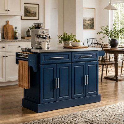 Îlot de cuisine et armoire de rangement de style nordique, chariot de cuisine sur roulettes
