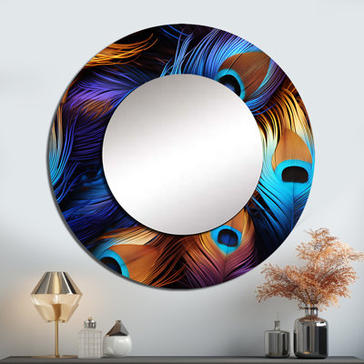 Plume de paon Ruthmarie - bleu et pruple