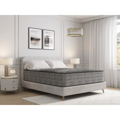 Matelas simple 14 po - Pure glace ferme, avec respirabilité améliorée et infusion de gel spécial argent ferme pour un meilleur sommeil