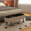 43,5 po Repose-pieds rectangulaire avec rangement beige