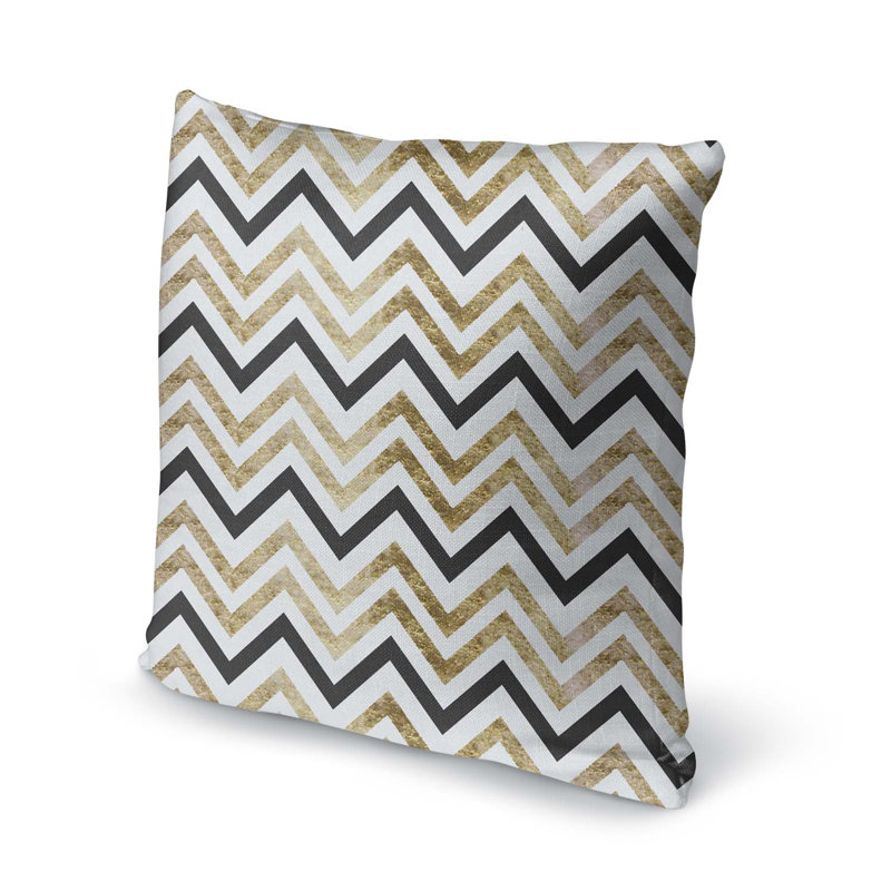 Housse et insert de coussin carré extérieur ZigZag, 26 po x 26 po