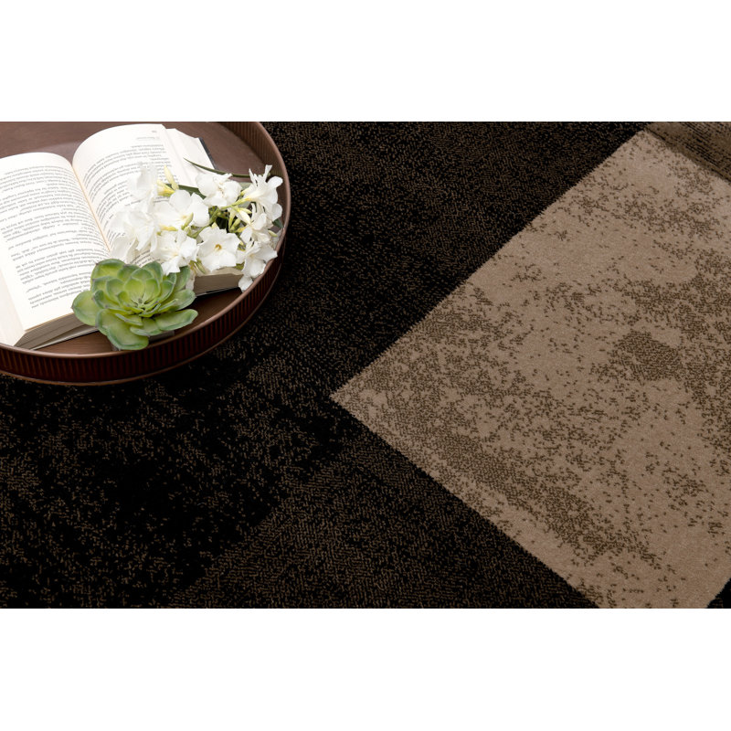 Sontania Collection Modern Abstract Runner Rug -Brown, Runner 2'8" x 20'