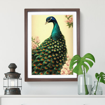 Vintage Peacock No.1 - Single Picture Frame Painting
