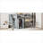 Solid Wood Classic Gray Full Size Platform Loft Bed With Integrated Storage, Desk And Wardrobe For Kids And Teens