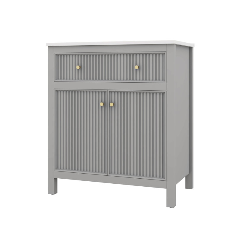 Ensemble de meuble-lavabo autoportant 30 po avec lavabo en céramique, armoire simple 30 po