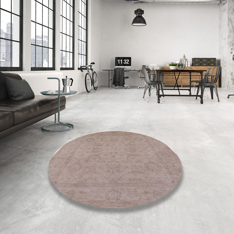 Tapis oriental brun Hoya, Rond 4 pi