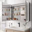 36X30 Inch Led Medicine Cabinet For Bathroom - Fog Double Door Copious Storage Space Adjustable Brightness & Colour Temp Touch Control Mirror With Feature, Doors, 3000K 6000K , 4+ Drawers, Recessed