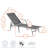 Sussex Sun Loungers and Table Set - 2 Garden Adjustable Loungers with 1 Side Table - Modern Design-253672904