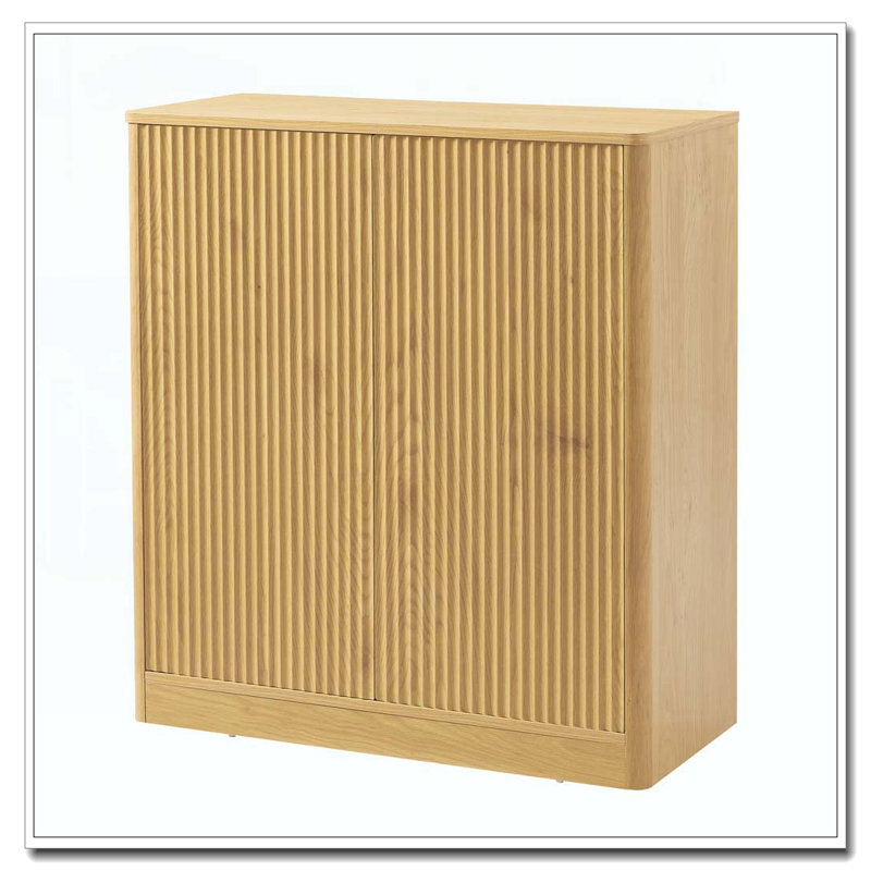 31.5-inch modern wavy sideboard, Natural