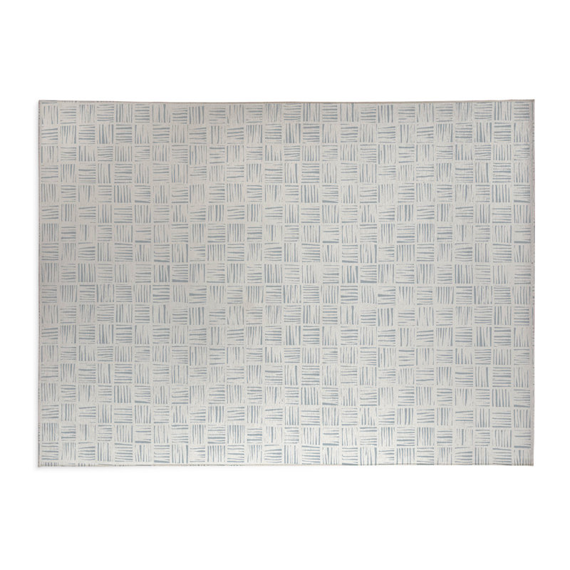 Tapis de bureau Lash, L 7 pi x L 5 pi, Bleu ardoise