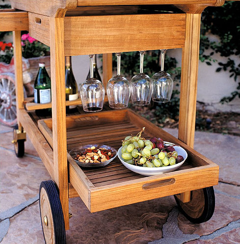 Solid Wood Bar Cart