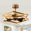 Ventilateur de plafond en laiton brossé 30,7 "avec lumières DEL à intensité variable et télécommande
