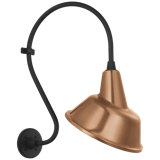 Thomas O'Brien, "Academy 15" Larrabee Barn Light in Matte Black with 12.5" White Tilted Bowers Shade