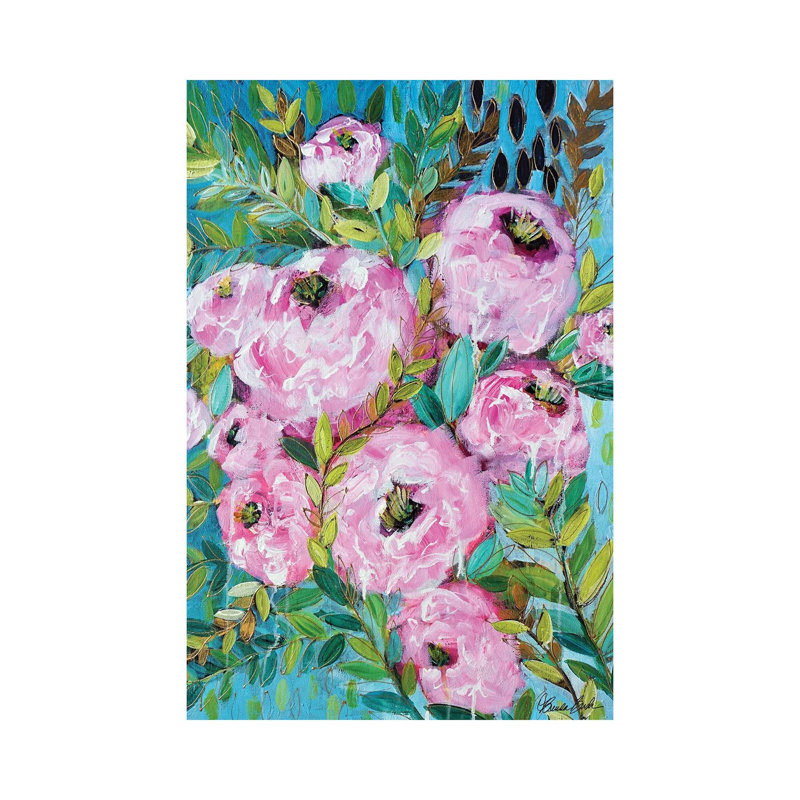 Pink Peonies by Brenda Bush - Gallery-Wrapped Canvas Giclée on Canvas, 66.04 cm H x 45.72 cm W, Wrapped Canvas