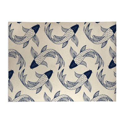 Koi Fish Flow Low Profile Kitchen Mat