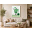 «Green Sheep with Yarn Ball - Portrait, art mural sur toile»-129917420
