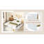 Cadre de lit double moderne avec lit gigogne simple et 2 tiroirs pour blanc brillant et blanc délavé-1615226460