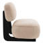 Fauteuil d'appoint rembourré sans accoudoirs en chameau