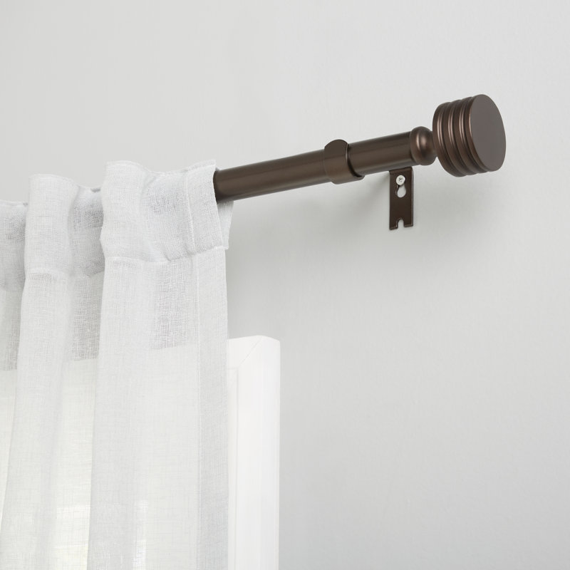 Amalgamated Textiles Adjustable Single Curtain Rod