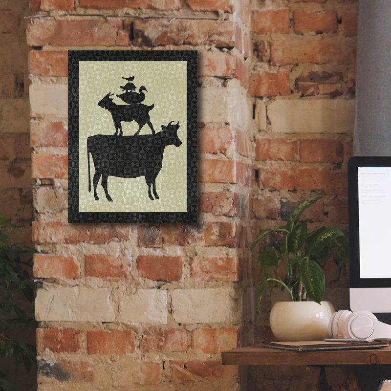 «Farm 3» par Erin Clark, art mural sur toile, H 16 po x l 12 po x P 0,75 po