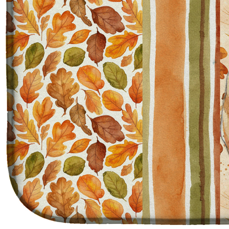 Neapolitan Mastiff Heirloom Fall Dish Drying Mat, Yellow