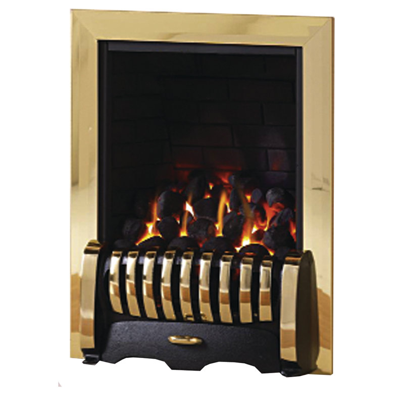 Demetrius 50cm W Natural Gas / Propane Fireplace Insert, Brass