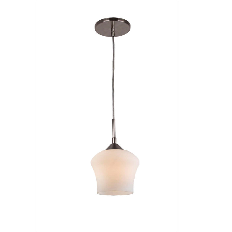 Belmont 1 - Light LED Single Pendant, Satin Nickel