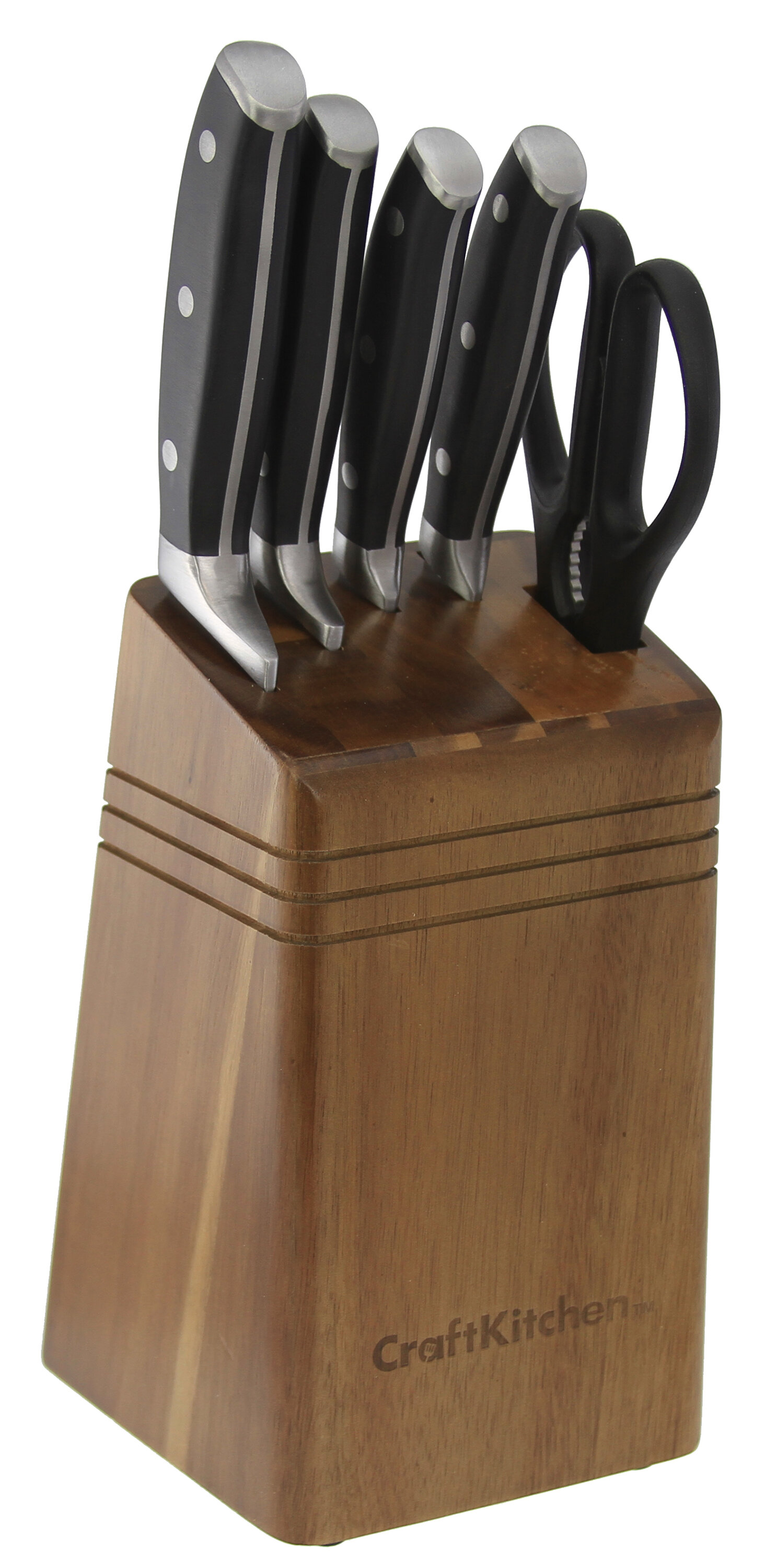  Ozeri 6-Piece Japanese Stainless Steel Knife Block Set